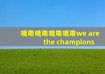 哦嘞哦嘞哦嘞哦嘞we are the champions